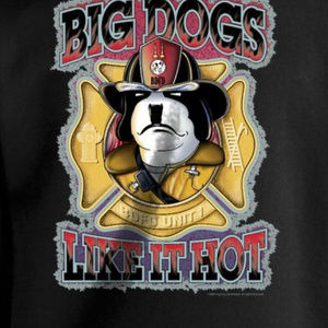 NWT Big Dog Sweatshirt Fire Man Like It Hot 2X
